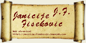 Janićije Fišeković vizit kartica